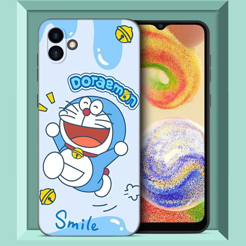 Cartoon Anime Doraemon Phone Case For Samsung Galaxy A01 A03 Core A04 E A02 A05 A10 A20 A21 A30 A50 S A6 A8 Plus A7 Black Cover