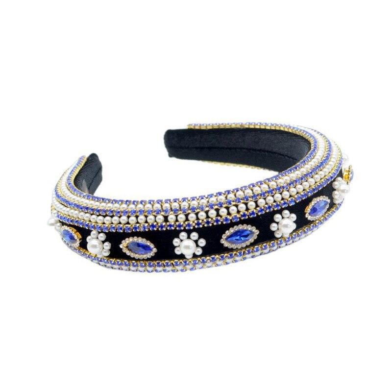 Women's Baroque Crystal Rhinestone Headband - Padded Hairband, Crown Accessory 1 thumbnail image