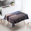 Day Road Dusk Sunset Scenery Printed Tablecloth Outdoor Picnic Camping  Antifouling Waterproof Table Home Decoration