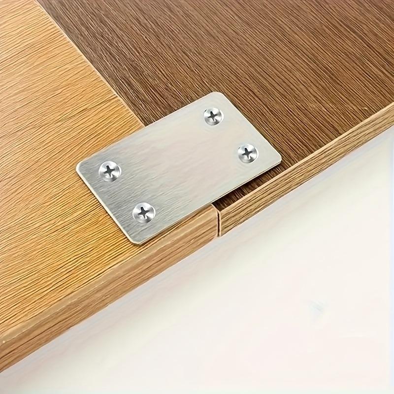 10 Set Hardware Fittings Four Holes Angle Code for Furniture Wood Shelves Cabinets and So On.