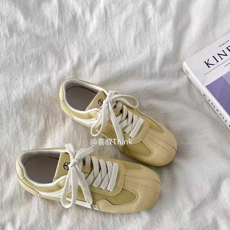 Fashion 2025 New Fashion Casual Women Flats Shoes Heels Leather Lace-up Comfort Round Toe Spring Party Summer Shoes Woman