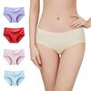 Women's Panties Solid Seamless Underwear Plus Size Comfortable Briefs Silk Satin Lingerie Health Underpants 8 PCS/Set