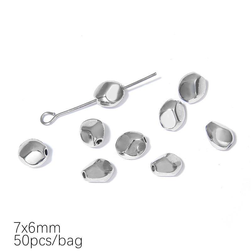 

Нерегулярные гальванизированные белые бусины - материалы для изготовления украшений своими руками для браслетов и серег