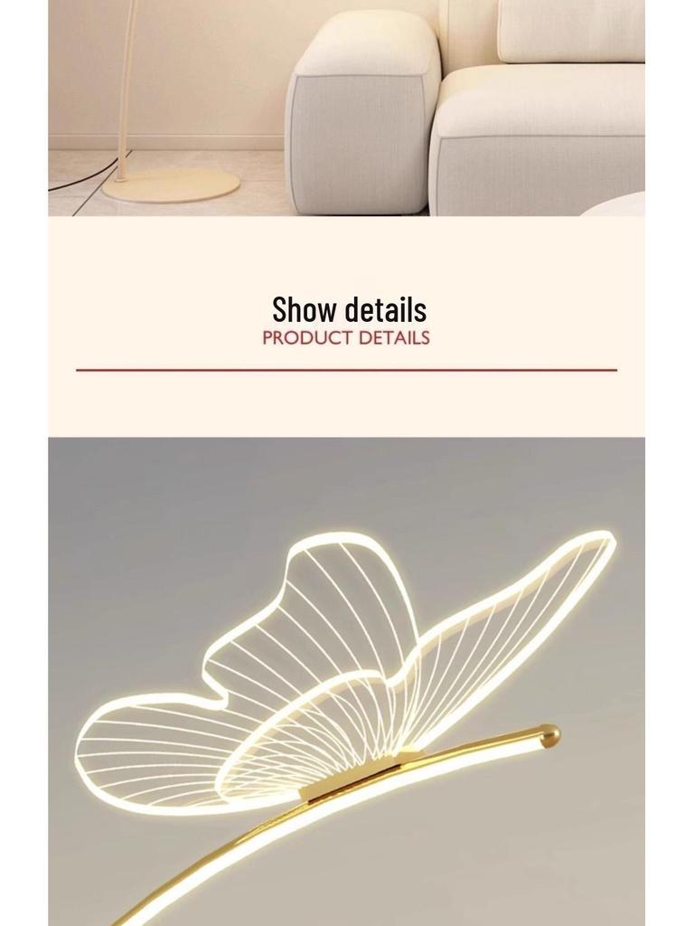 Butterfly Floor Lamp for Living Room: Eye-Care, Creative Design, Ideal for Study, Bedroom, or Lounge Atmosphere.