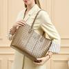 Underarm Commute, High-end Sense, Large-capacity Women's Tote Bag, Leather Fashion Women's Shoulder Bag, Hand-woven Bag