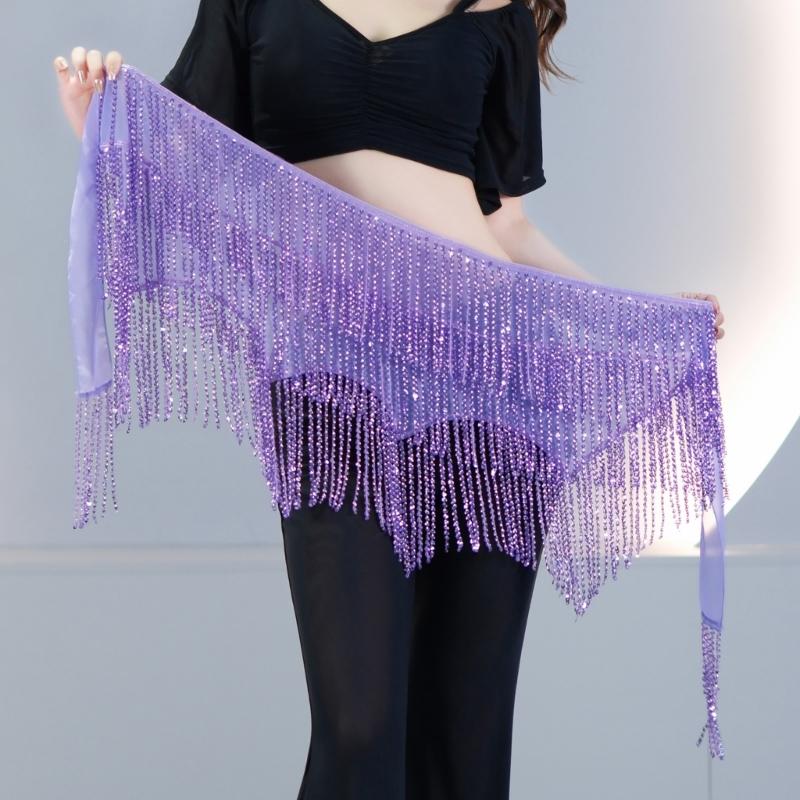 Professional Grade Belly Dance Hip Scarf Lightweight Polyester Fabric for Comfortable Extended Dance Practice