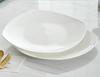 10.5 inch, plain white bone china buffet plates,  square dinner plate, crockery rectangular dish, bone china dinner set