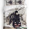 The Steam Age Of Old Trains Bedding Set 3pcs Duvet Cover Pillowcase Kids Adult Quilt Cover Double Bed Set Home Textile