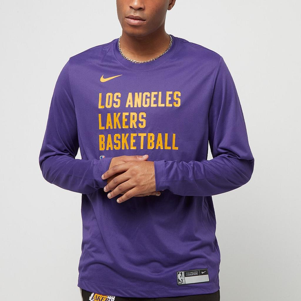 Nike X NBA Los Angeles Lakers Dri-FIT Training Long Sleeve T-shirt 'Purplr' Men's FD9953-504