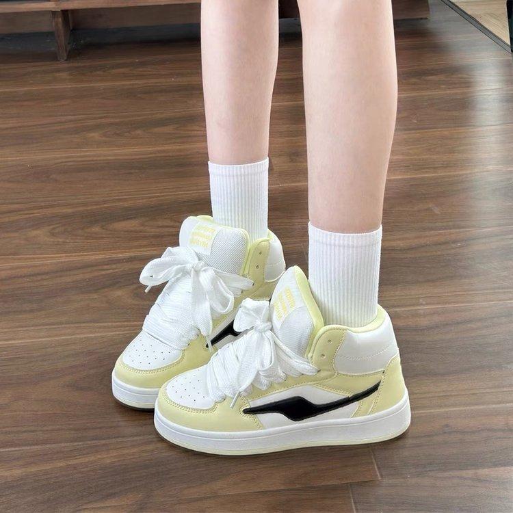 Fashion Retro Thick Bottom Platform Shoes Women's Casual Bread Shoe Chic Original White Sneakers Versatile Summer Rubber Sole Loafers
