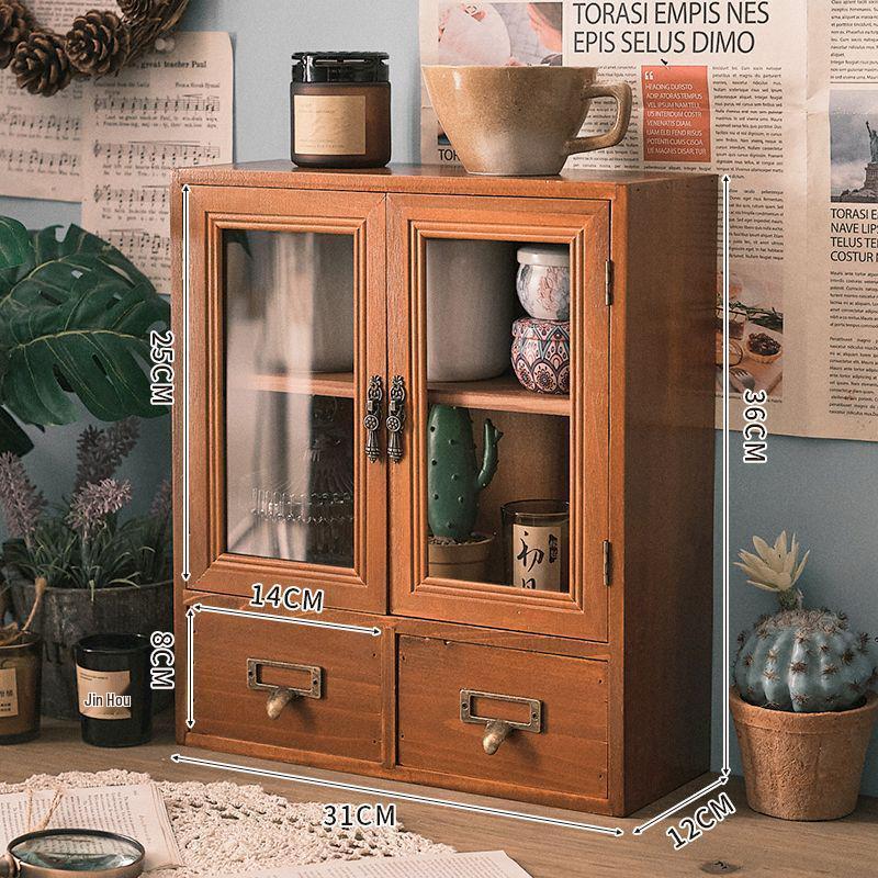 Solid Wood Multi-Layer Desktop Organizer: Office Desk & Cosmetics Storage Rack for Clutter-Free Spaces