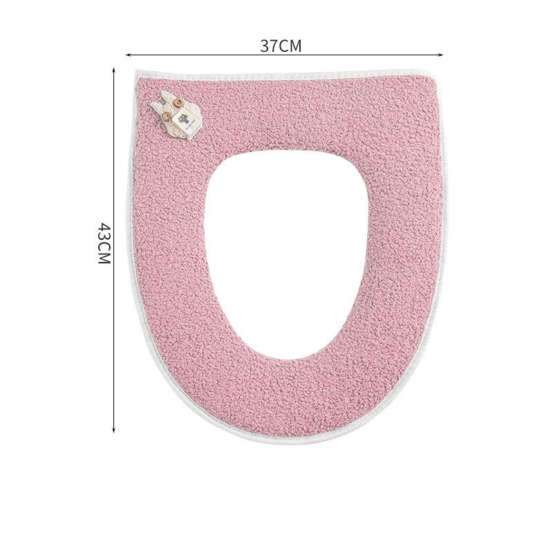 Toilettensitzkissen, süßes Teddy-Samt-Toilettenkissen, Reißverschlussmodelle, Toilettensitz, Toilettenbezug, Toilettendeckel, Dichtung