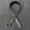 Vintage Western Rivet Belt Silver Carved Metal Buckle Unique Design Simple Belt for Women