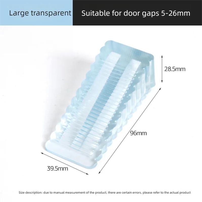 Anti-Collision Moveable Door Stopper - Safety Silicone Rubber Wedge Door Barrier for Home