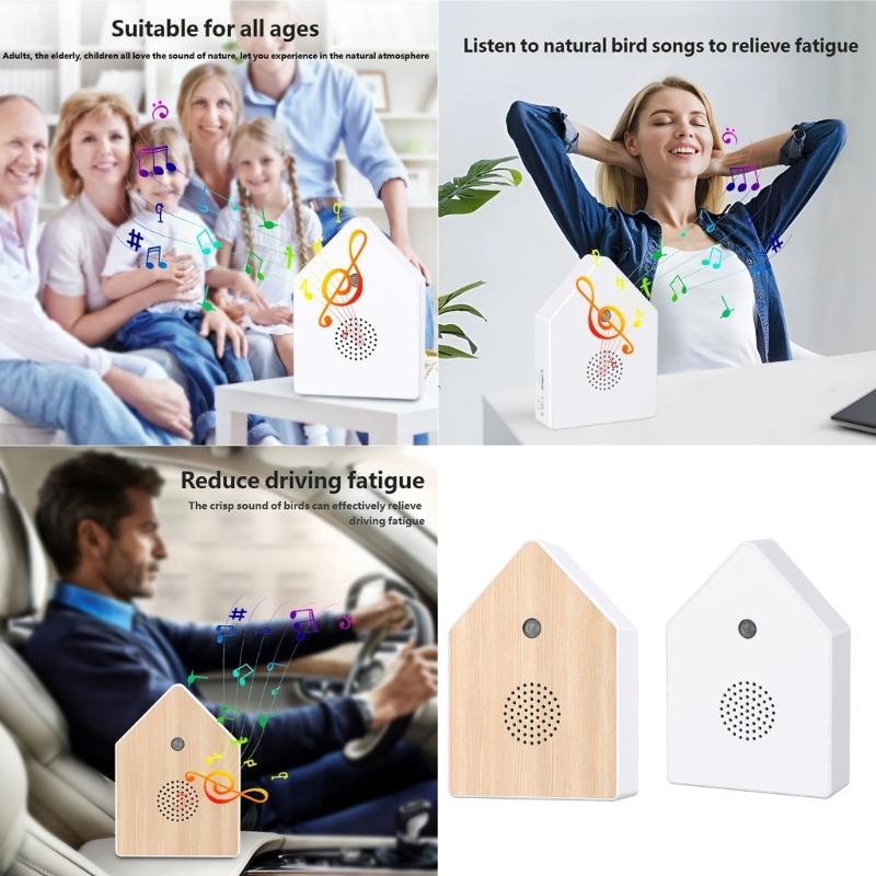 Singing Bird Box,Portable Bird Chirping Box with Motion Sensors Nature Sound Box for Bathroom,Yoga Room Travel Relaxing