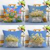 Symbols Of Innocence And Hope Daisy Cushion Cover Linen Pillowcase Soft For Sofa Bed Home Room Decor