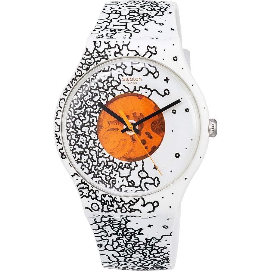 Used [Swatch] Wristwatch ORANGE PUSHER New Gent LISTEN TO ME SUOW167 Genuine Imported Product 7610522800175 [WJ212]