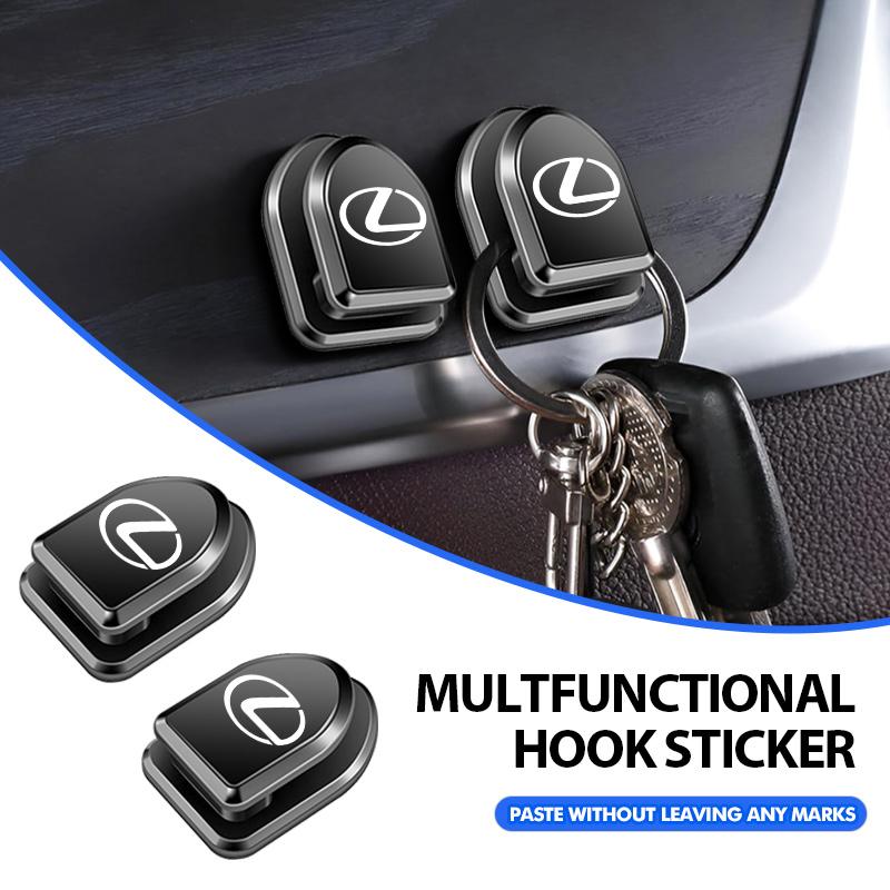AGE2 Mini Car Hook Holder Dashboard Hanging Strong Adhesive Hooks Cable Organizer Storage Hanger For Lexus UX250h RX450h RX300 GX470