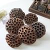 Natural Zen Style Large Lotus Head with Seeds, Dried Fruit, and Mini Lotus for Christmas Home Decoration.