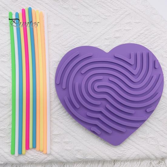 Sensory Activity Board Calming Stress Relief Colorful Silicone Stick Fidget Toy Fine Motor Skill Development Educational Busy Board Game Kids Adults