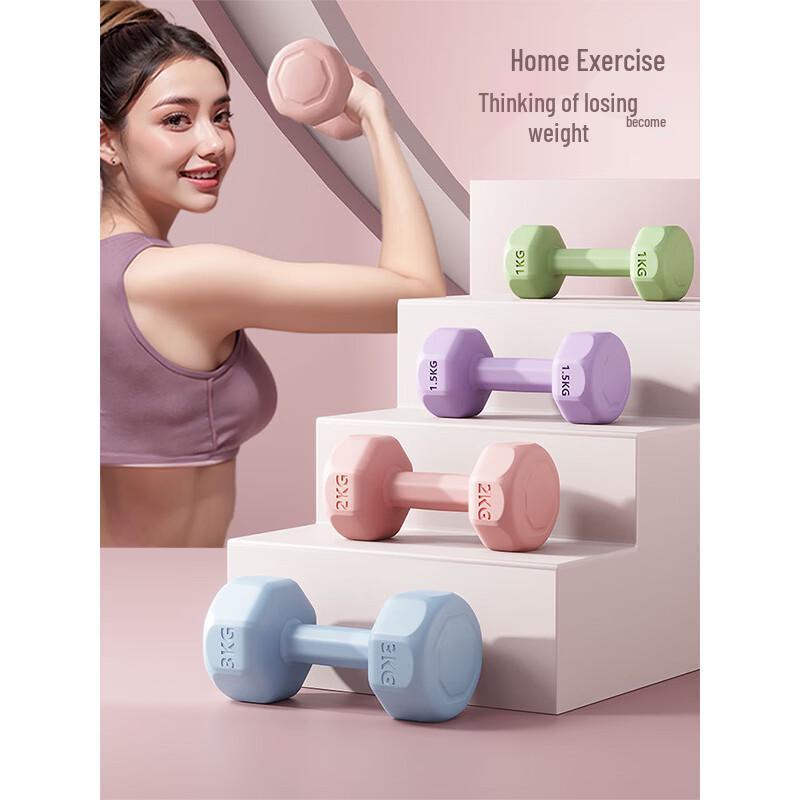 Coated Dumbbells for Fitness