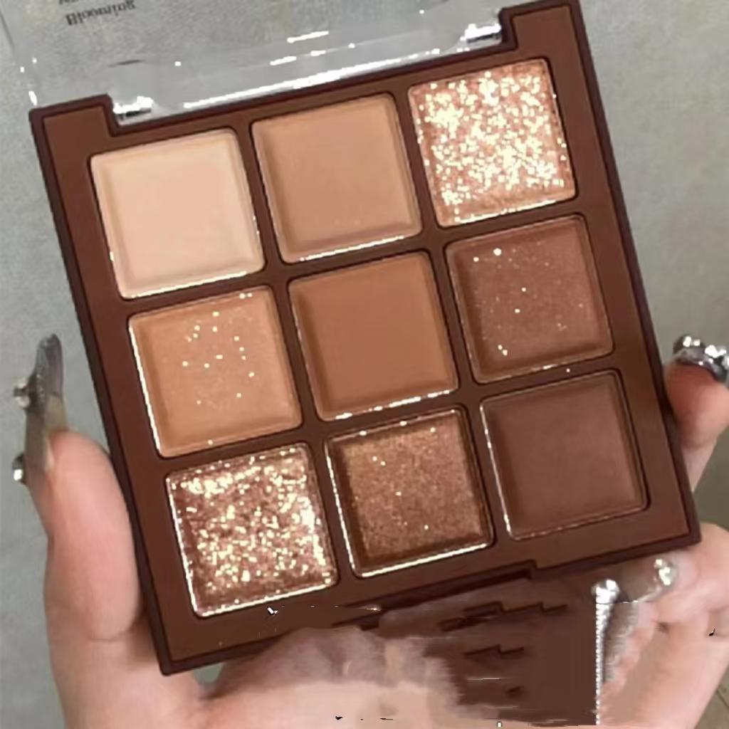 

9 цветов карамельно-коричневая палитра теней для век жемчужно-матовый земляной цвет палитра теней для век блестящие блестки пигменты для глаз стойкий макияж