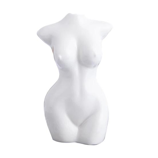 Yousheng Vase Ornament, Women Figure Shape Vase for Flower Arrangement Decoration, Bedroom Living Room Balcony Garden Windowsill Home