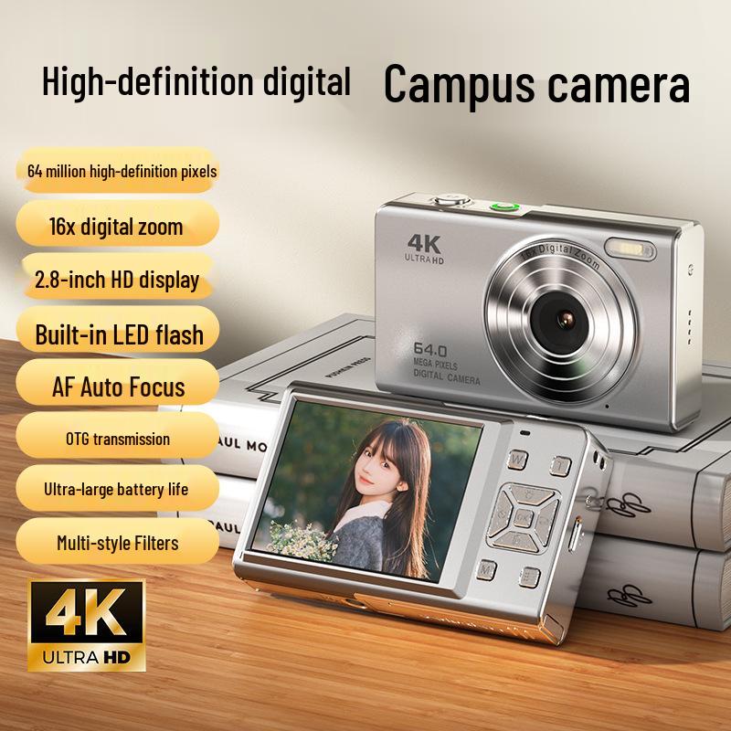 Dual Lens Retro Student Digital Camera for HD Photography and Video