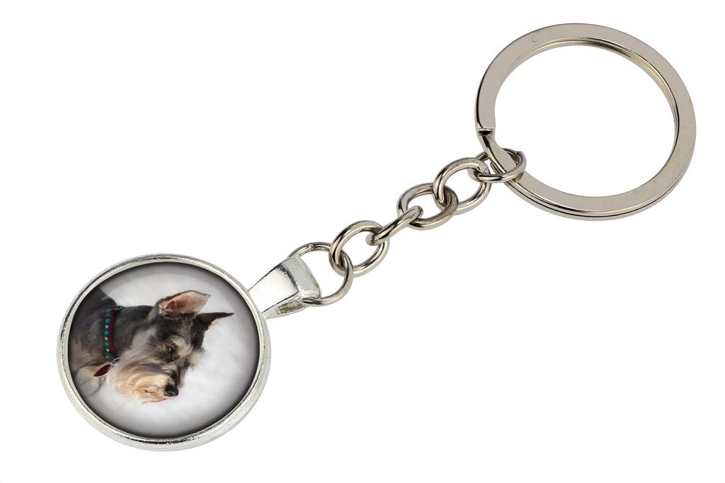 Schnauzer I - Keychain with Your Photo, Key Decoration, Bag Pendant from Art-Dog Brand