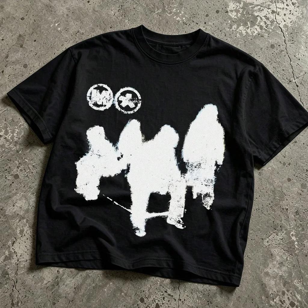 Graphic T-shirt Men Women Vintage Top Hip Hop Streetwear Oversized Tshirt Short Sleeve Casual Clothing Summer Fashion Y2K Tee
