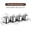 Set di barattoli per condimenti da cucina di alta gamma in acciaio inossidabile 304 - Contenitori per sale e olio al peperoncino per uso alimentare