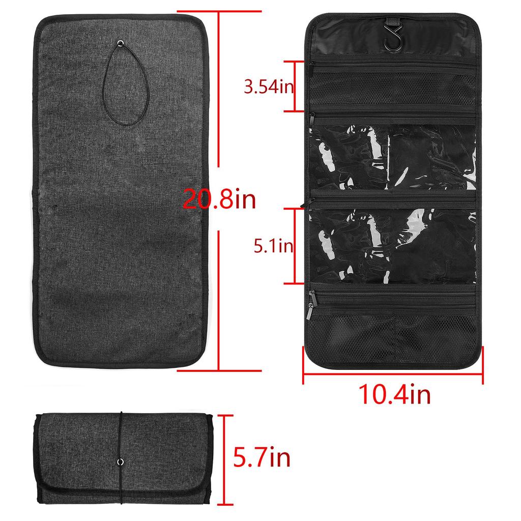 Musiin Guitar Accessory Organizer Foldable Easy Access Pocket Case for and String Holders Gray Bag, Picks, Straps, Capos, (Iron) -