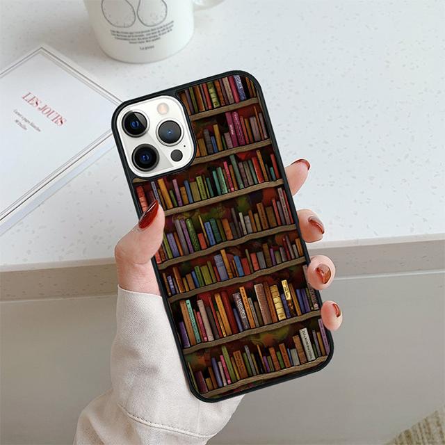Library Book Phone Case For iPhone 17 Air 14 15 16 13 12 Cover For Apple iPhone 17 Air 14 15 16 Pro Max 6S Plus Coque