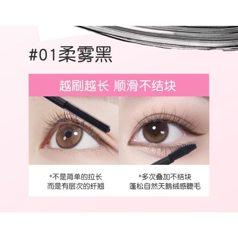 Double Head Barbell Black Mascara Lengthening Thickening Waterproof Long Lasting For Women