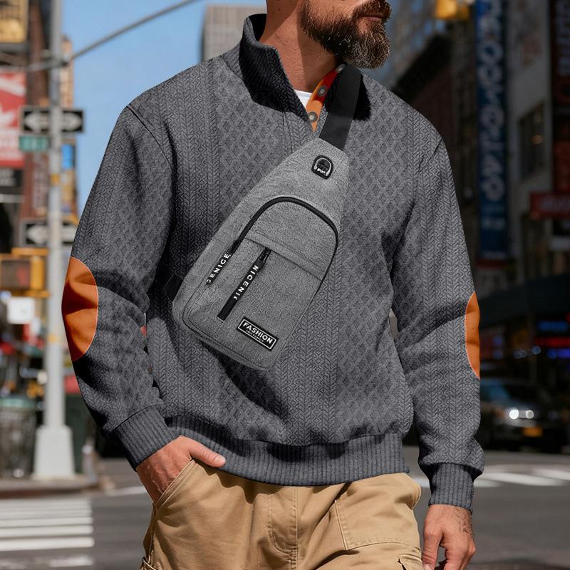 2025 Autumn and Winter New Loose Retro Stand Collar Casual Sweatshirt