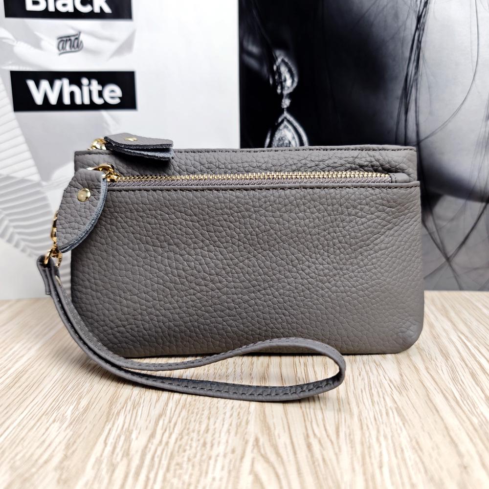 Korean Style Genuine Leather Multi-Functional Women's Wristlet Clutch Wallet