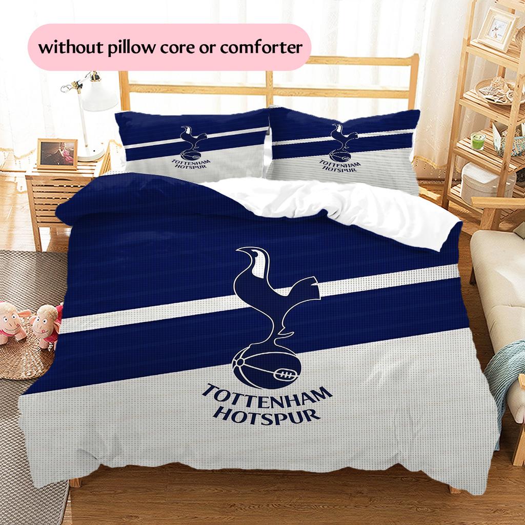 TOTTENHAM Pattern Bedding Quilt Set Home Decoration Gift (1 * duvet cover + 2 * pillowcase without core).xwn