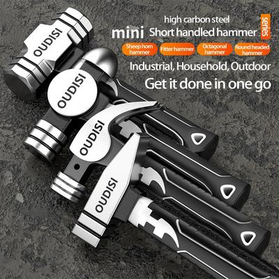 Otis Short Handle Octagonal Claw Hammer: Mini Household Stone and Nail Hammer