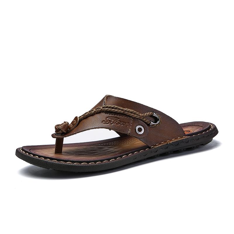 Fashion POLALI Luxury Brand Flip Flops Soft Comfortable Microfiber Leather Slippers Beach Slipper Flip Flop Summer Shoe For Men Size 47