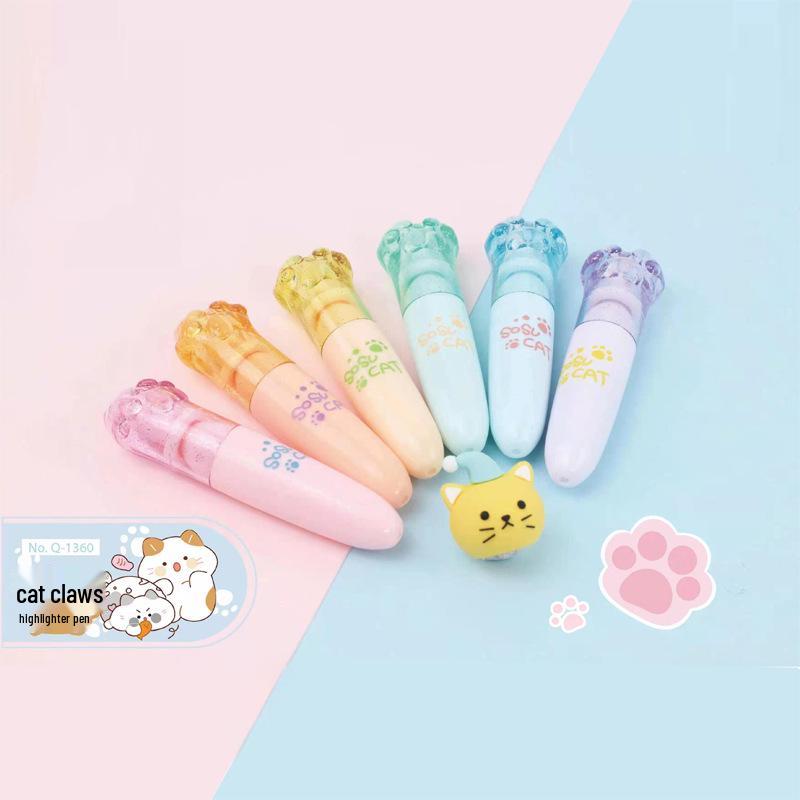 6-Color Mini Pill Highlighter & Marker Set