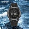 Sanda Multifunctional Digital Watch: Single Display, Alarm, Large Dial, Waterproof Sports Watch for Students.