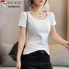 Woodpecker Women's Slim Fit U-Neck Short Sleeve T-Shirt