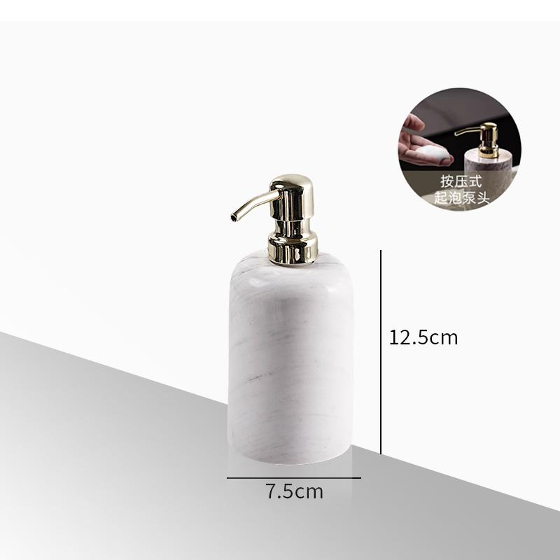 Creative Square Marble Lotion Bottle Hotel Bathroom Shampoo Refill Bottle Household Shower Gel Soap Dispenser Bathroom Accessory