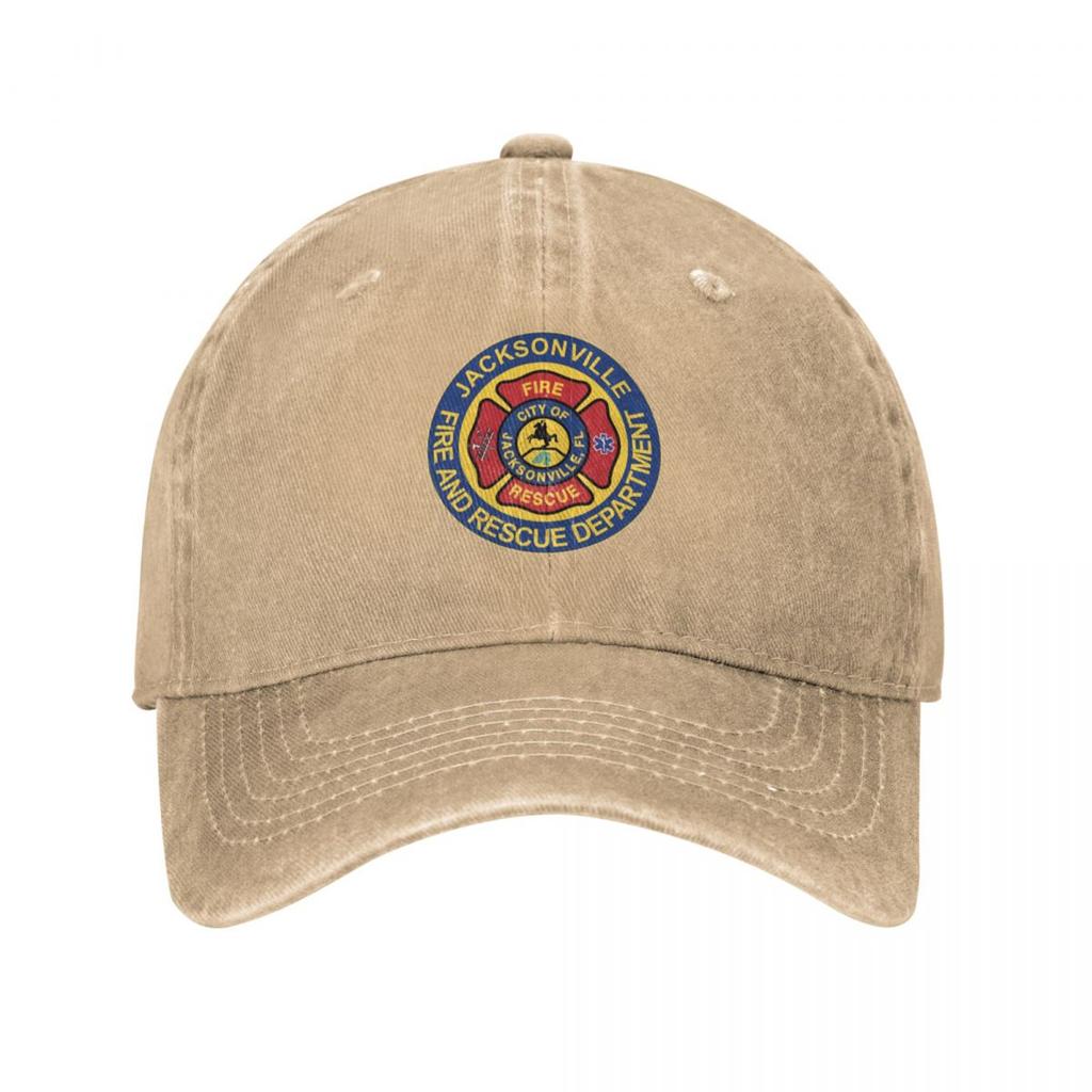 FLORIDA JACKSONVILLE FIRE DEPARTMENT Retro Denim Washed Baseball Caps Men Cowboy Street Tide Hat Hip Hop Womens Trucker Cap