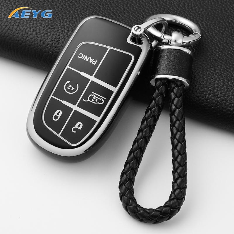 Soft Tpu Car Key Case Cover Shell For Jeep Renegade Grand Cherokee For Dodge Ram 1500 Journey Charger Challenger Fiat Durango