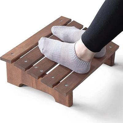 35 Cm Sheesham Wooden Footrest Under Desk Portable Step Stool for Home and Office