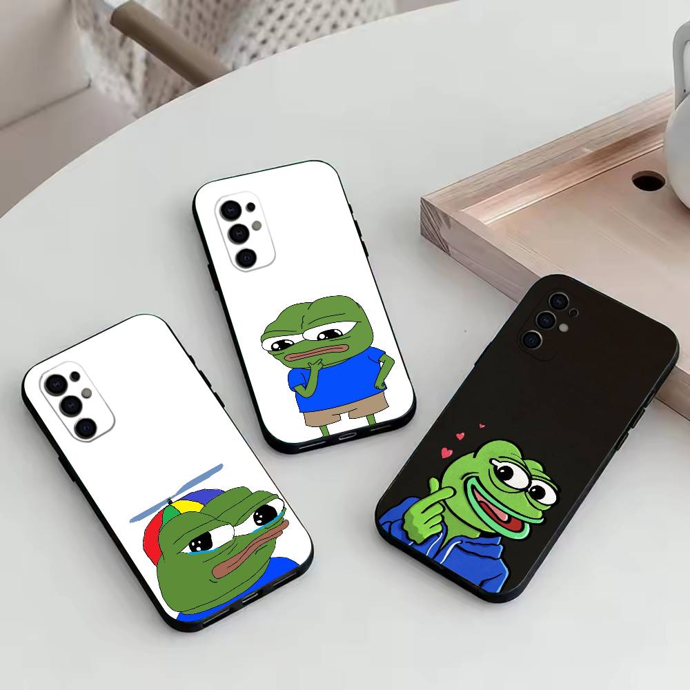 Funny Sad Frog pepe M-meme Phone Case For Samsung S25,S24,S21,S22,S23,S30,Ultra,S20,Plus,Fe,Soft Silicone Black Cover