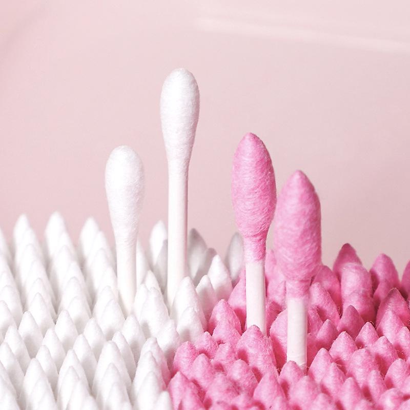 Double-Ended Cotton Swabs: Soft Round & Pointed Tips for Makeup and Ear Cleaning
