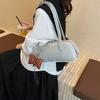 Trendy French Style Pu Bowling Bag Large Capacity Elegant Bost Shoulder Bag PU Leather Casual Women Handbags Armpit Bag