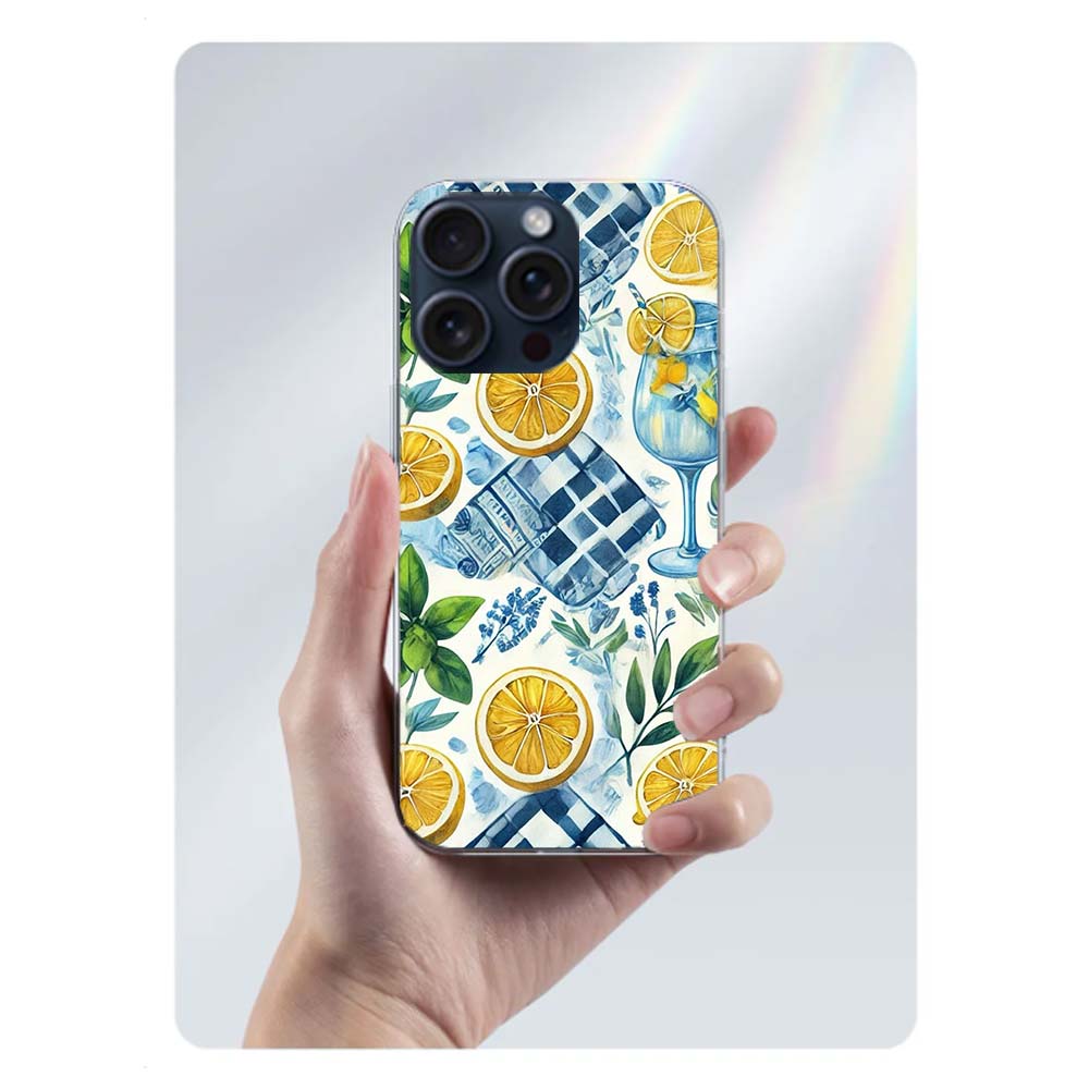 Mittelmeer-Zitrone Klare Handyhülle Für Iphone 17 Air 16 Pro Max 15 Pro 14 Plus 17E 16E 11 13 12 Mini Hüllen Cases Fundas Cell T